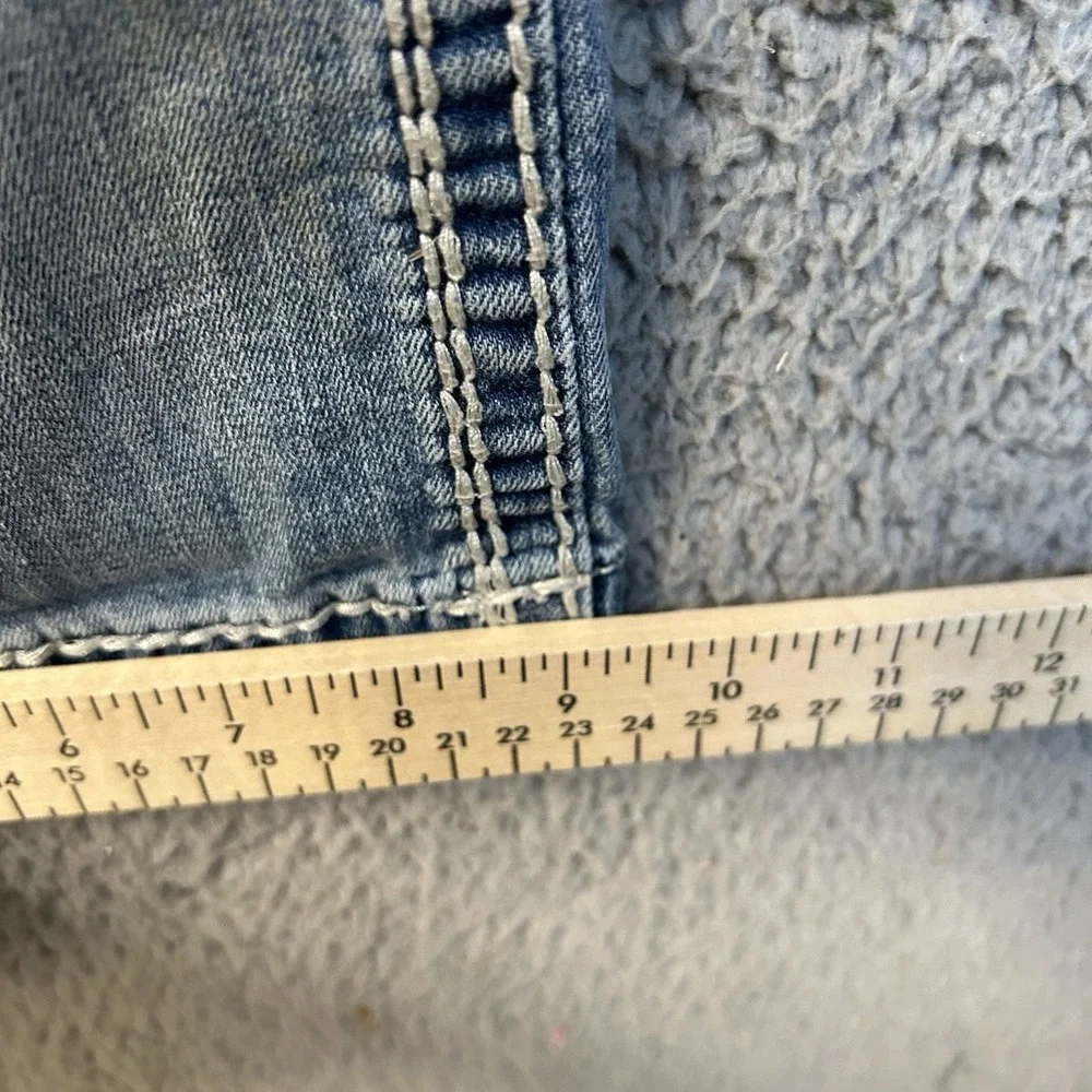 Rock Revival Womens 28 Elizabeth Wide Leg Jeans Cowgirl Rodeo (Missing Button)